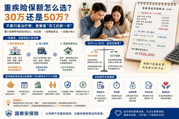  重疾险保额买多少才够用？别再被低保费诱惑买了个"安慰险"